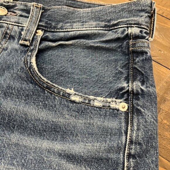 Edwin Cai Denim Jean Cut-Off Shorts in Maui 3" Inseam - Picture 2 of 8